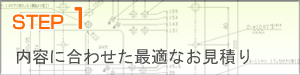 STEP１　内容に合わせた最適なお見積り